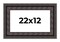 22x12 3.5" Wide Ornate Black Picture Frame - UV Acrylic, Foam Board Backing, Hanging Hardware
